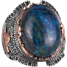 Camii Gümüş Doğal Taş Yüzük, Doğal Taş Yüzük, 925 Ayar Gümüş Yüzük Erkekler Için