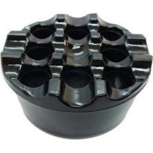 Şık Kaliteli Siyah Küllük | Siyah Yuvarlak Izgara Küllük ( 1ADET )