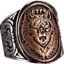 925 Ayar Gümüş Kurt Yüzüğü - Cesur Tarz ve Sembolik Güç Için Çarpıcı Kurt Başlı Erkek Yüzüğü (Kişiselleştirilebilir)