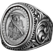 Ölüm Meleği Yüzüğü, 925 Ayar Gümüş Yüzük, El Yapımı Yüzük Erkekler Için, Farklı Ölüm Meleği Yüzüğü