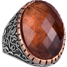 Sultanite Taşlı Yüzük, 925 Ayar Gümüş Erkek Yüzüğü, Büyük Yüzük