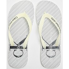 Calvin Klein Beach Glossy Erkek Parmak Arası Terlik Beyaz