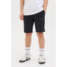 Jack & Jones JPSTNEWSOFT SWEAT SHORTS Siyah Erkek Çocuk Şort