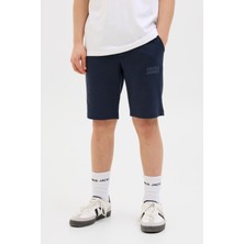 Jack & Jones JPSTNEWSOFT SWEAT SHORTS Lacivert Erkek Çocuk Şort