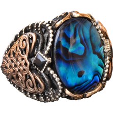 Doğal Inci Renkli Taş Yüzük, Gümüş Yüzük Erkekler Için, Doğum Taşı Yüzüğü Erkekler Için