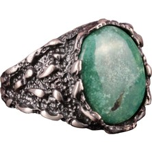 Doğal Arizona Turkuaz Taş Yüzük, Erkekler Için Hediye, 925 Ayar Gümüş Yüzük, Minimalist Yüzük