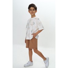 Toontoy Erkek Çocuk Fil Baskılı Şortlu Takım