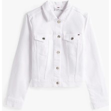Tommy Hilfiger Tommy kadın Beyaz Denim Slim Ceket