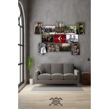 12 Parça Ittihat ve Terakki Resimleri Çerçeve Görünümlü Mdf Tablo Duvar Süsü Hediyelik Eşya