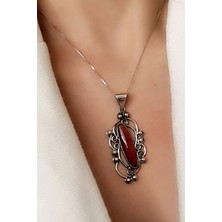 Ose Shop Akik taşlı gümüş tasarım kolye