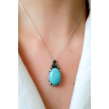 Ose Shop Turkuaz taşlı gümüş kolye