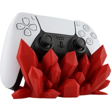 Ps5 Dualsense Uyumlu Kırmızı Kristal Gamepad Standı