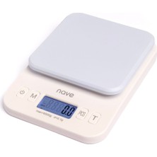 Nave K5088 Dijital Mutfak Tartısı Pilli – 0.1g Hassasiyetli, 6kg, Çoklu Birimli Hassas Terazi