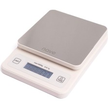 Nave K5073 Dijital Paslanmaz Çelik Mutfak Tartısı 5kg 0.1g Hassasiyetli Pilli Hassas Terazi