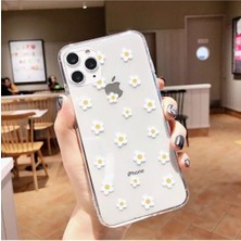 Aksesuar Xiaomi Mi 9 Lite Minik Papatya Desenli Şeffaf Kılıf