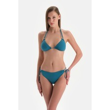 Dagi Petrol Mavi Spagetti Bikini Alt