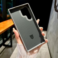 Samsung Galaxy S25 Ultra Uyumlu Kılıf Zebana Best Karbon Fiber Kılıf (Kablosuz Şarj Destekli) Gri