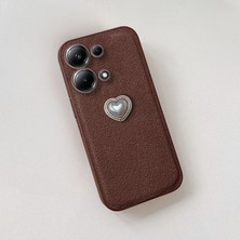 Xiaomi Redmi Note 13 4g Uyumlu Kılıf Zebana Velvix Silikon Kılıf Kahverengi