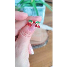 Çelik 2 Li Kız Çocuk/bebek Küpe Kiraz Uğur Böceği Yeni Sezon Modeller