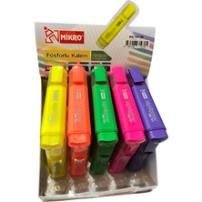 Mikro 701-30 Fosforlu Kalem 5'li Asorti