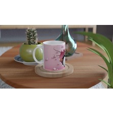 Pembe Duvarı Delen Neşeli Penguen Temalı Baskılı Kupa Bardak