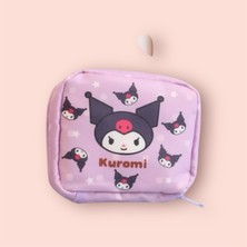 Kuromi Sanrio Makyaj Ped Kozmetik Çantası Düzenleyici 13X13 cm