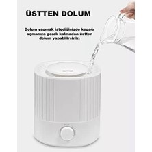2.5 Lt Hava Nemlendirici Buhar Makinesi Ultrasonik Difüzör Oda Nemlendirici Hava Nemlendiricisi Ortam Nemlendirici 7 Renkli Ledli Nemlendirici (Beyaz)