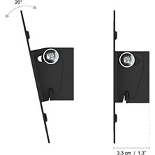 Swift Mount Steel Tilting Tv Duvar Montajı 25 Inç'e Kadar Tv'ler Için Siyah