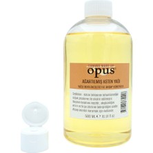 Opus Ağartılmış Keten Yağı 500ml Yağlı Boya Inceltici Resim Yağı Ahşap Koruyucu