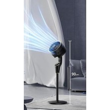 90CM Ultra Sessiz Ayaklı Vantilatör Uzaktan Kumandalı 360 Denerece Dönüş, Dijital Ekranlı Ayarlanabilir 3 Farklı Boy Masaüstü Veya Zeminde Kullanım CVR-MX45 (Siyah)