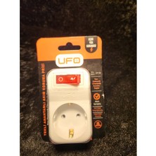 Ufo Tekli Anahtarlı Akım Koruma Prizi Beyaz