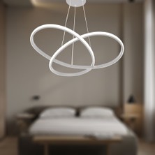 TT310-BY Tt Aydınlatma Trio Modeli Mat Beyaz LED Avize