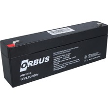 Orbus 12 Volt - 2.2 Amper Yatık Uzun Akü (176 x 61 x 33 Mm)