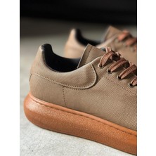 Up Shop Knack Yüksek Taban Günlük Ayakkabı Tırtıklı 041 Taba