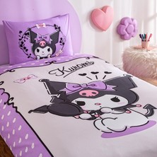 Taç Lisanslı Kuromi Tek Kişilik Pamuk Nevresim Takımı