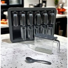 Büro Ev Ofis Mutfağı Için 12PARÇA Standlı Kaşıklı Baharatlık Seti