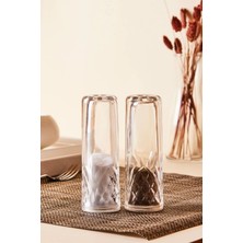 Büro Ev Ofis Mutfağı Için 2parça Şeffaf Akrilik Tuzluk Biberlik  Seti