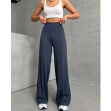 Önü Çımalı Pantolon Füme