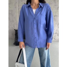 Modal Oversize Cepli Gömlek