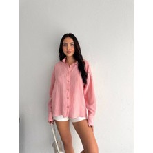 Çizgili Oversize Gömlek