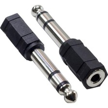 6.3 mm Stereo Erkek/3.5mm Dişi Çevirici (3.5mm-6.3mm Yükseltici)