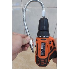 Powermaster PM-20507 Esnek Bükülebilir Matkap Uzatma Hortumu 1/4 Bits Ucu 400MM