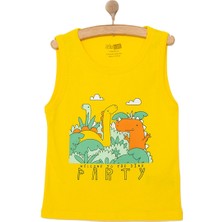 Hellobaby Basic Erkek Dinozor Partisi Baskılı Atlet Tshirt Erkek Bebek