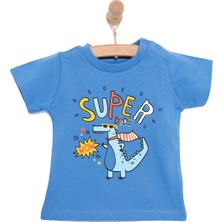 Hellobaby Basic Erkek Süper Dinozor Baskılı T-Shirt Erkek Bebek