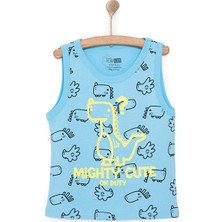 Hellobaby Basic Erkek Dinozor Desenli Atlet Tshirt Erkek Bebek