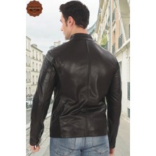 FRM Erkek  Derimont Ceket Slim Fit Siyah Fermuarlı
