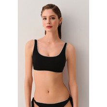 Suwen Lisa Kroşeta Detaylı Bralet Bikini Üst