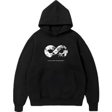 MELENERS Üç Iplik Kapşonlu 10 Kasıma Özel Sweatshirt - Siyah