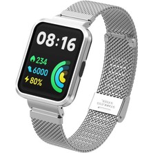 Ardemix Xiaomi Redmi Watch 2 Lite Uyumlu Krd-66 Metal Kordon Zore - Gümüş