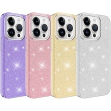 Ardemix Apple iPhone 14 Pro Kılıf Ardx Shining Silikon-Gold